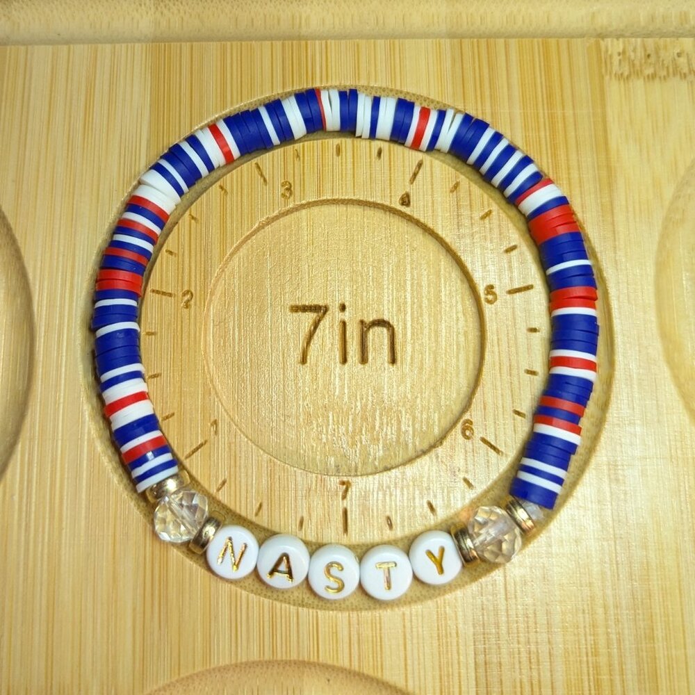 Handmade Friendship Bracelet - "Nasty" - 7" plus stretch